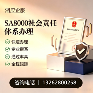 九江SA8000社会责任体系认证服务